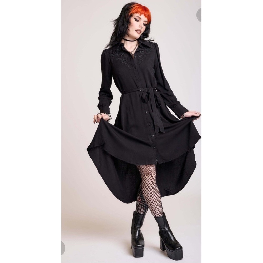 Midnight hour Embroidered Relics Black Dress NWT SIZE M